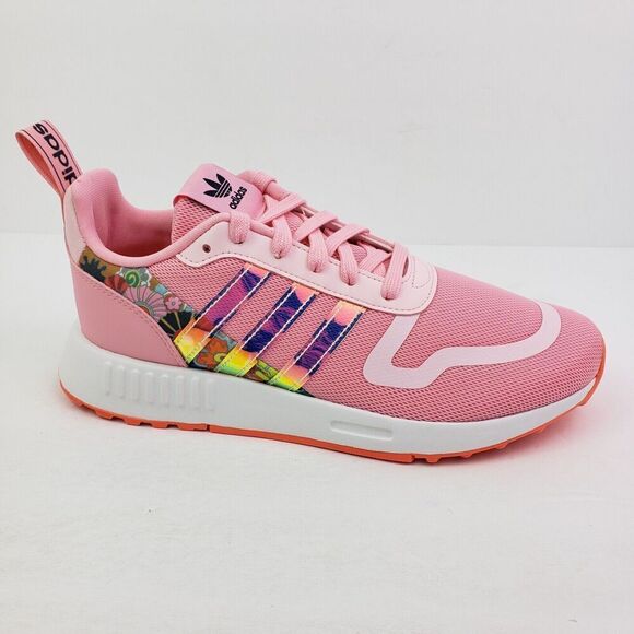 Adidas Multix J Girls Size 6.5Y Womens Sz 7.5 Pink Floral Sneaker Shoes HR1218 - Picture 2 of 8